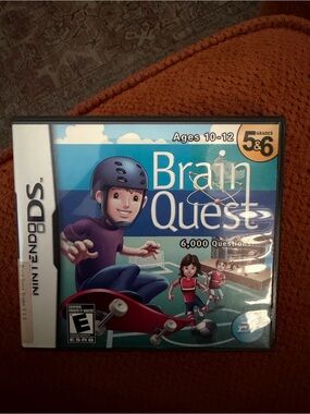 Nintendo Brain Quest DS Game with Blue Cover Art